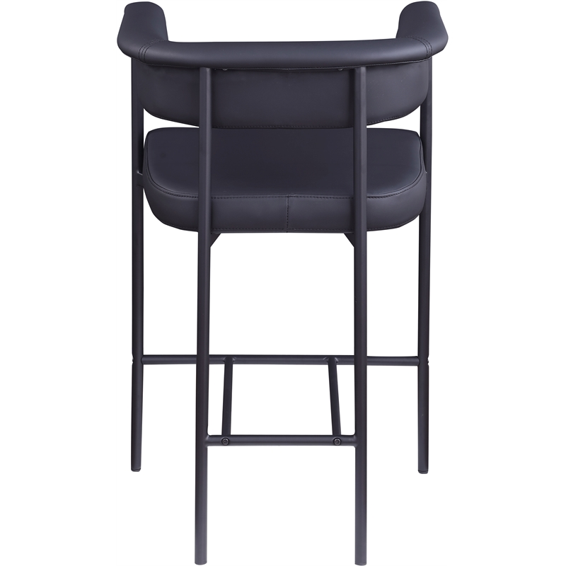 Meridian Furniture Malin Black Vegan Leather Counter Stool (Set of 2)