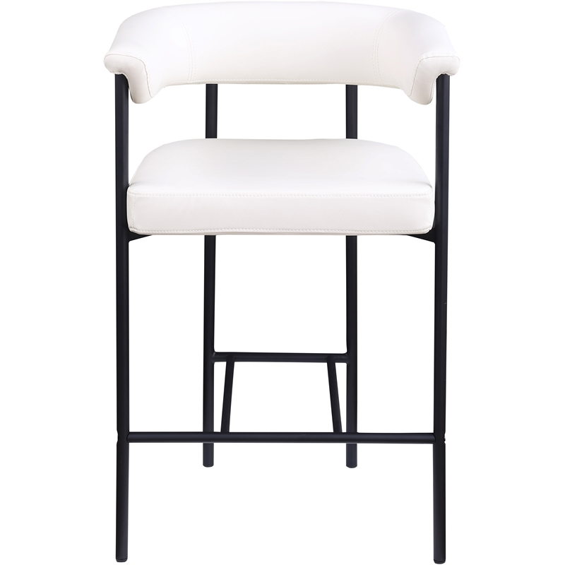 Meridian Furniture Malin Cream Vegan Leather Counter Stool (Set of 2)