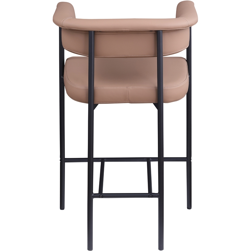 Meridian Furniture Malin Tan Vegan Leather Counter Stool (Set of 2)