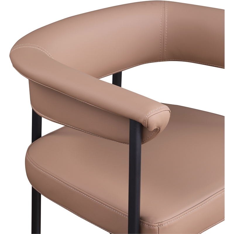 Meridian Furniture Malin Tan Vegan Leather Counter Stool (Set of 2)
