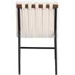 Meridian Furniture Burke Cream Vegan Leather Dining Chair (Set of 2)