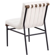 Meridian Furniture Burke Cream Vegan Leather Dining Chair (Set of 2)