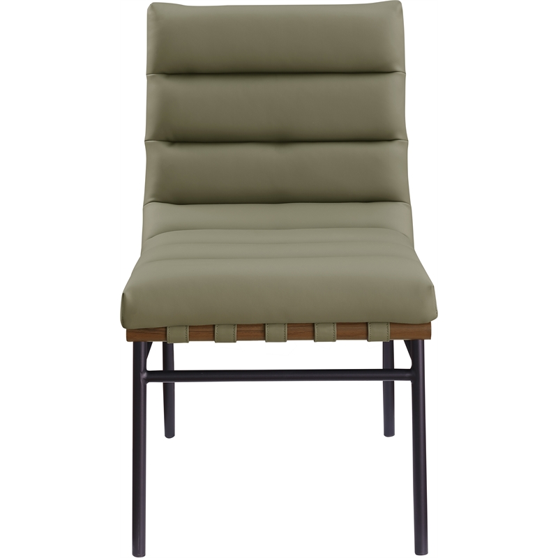 Meridian Furniture Burke Olive Vegan Leather Dining Chair (Set of 2)