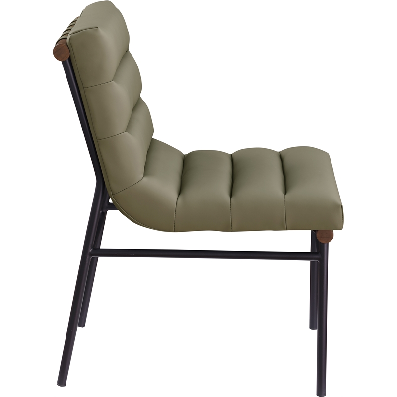 Meridian Furniture Burke Olive Vegan Leather Dining Chair (Set of 2)