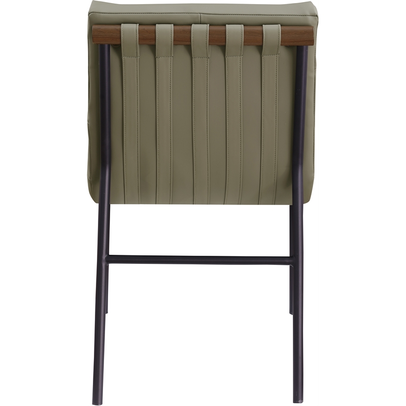 Meridian Furniture Burke Olive Vegan Leather Dining Chair (Set of 2)