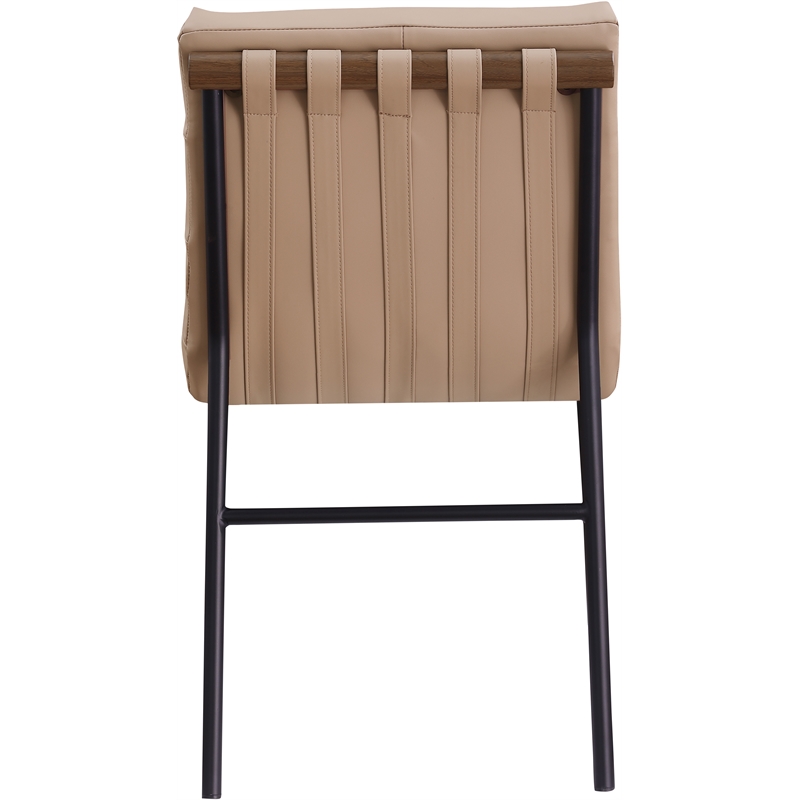 Meridian Furniture Burke Tan Vegan Leather Dining Chair (Set of 2)