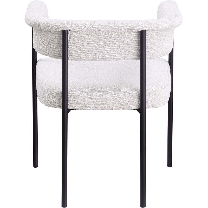 Meridian Furniture Malin Cream Boucle Fabric Dining Chair (Set of 2)