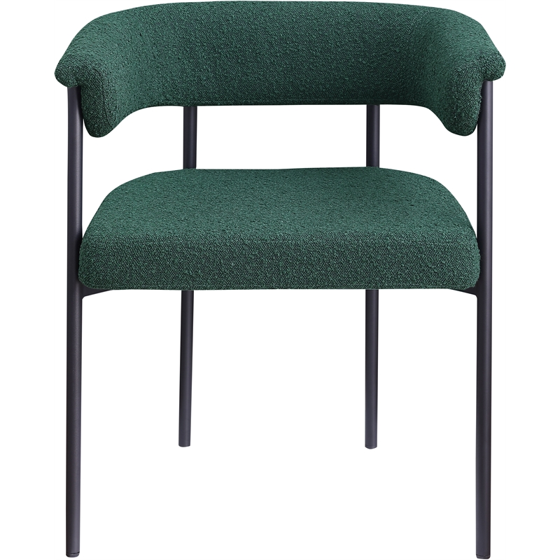 Meridian Furniture Malin Green Boucle Fabric Dining Chair (Set of 2)