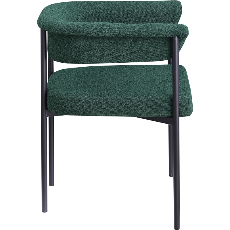 Meridian Furniture Malin Green Boucle Fabric Dining Chair (Set of 2)