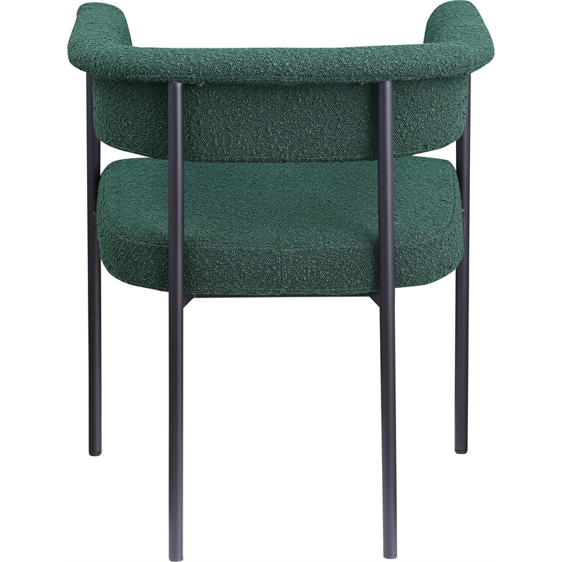 Meridian Furniture Malin Green Boucle Fabric Dining Chair (Set of 2)