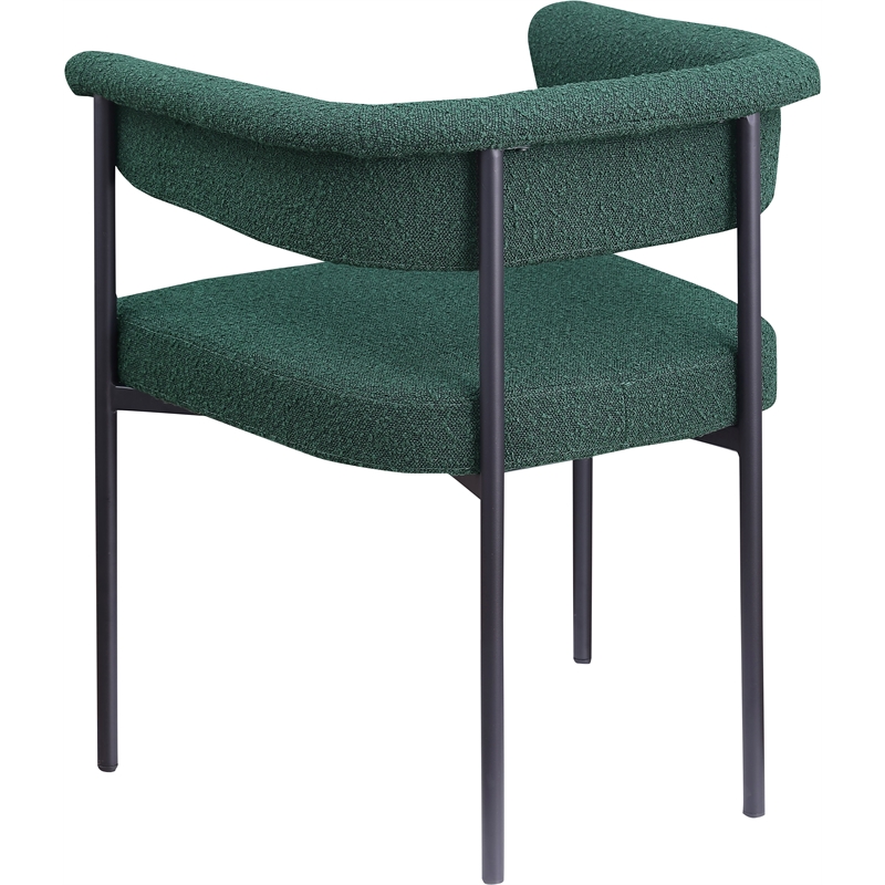 Meridian Furniture Malin Green Boucle Fabric Dining Chair (Set of 2)
