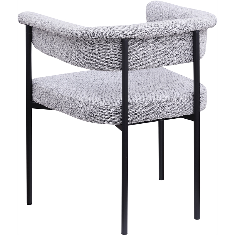 Meridian Furniture Malin Grey Boucle Fabric Dining Chair (Set of 2)