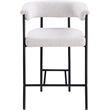 Meridian Furniture Malin Cream Boucle Fabric Counter Stool (Set of 2)