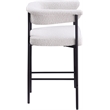 Meridian Furniture Malin Cream Boucle Fabric Counter Stool (Set of 2)