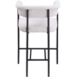 Meridian Furniture Malin Cream Boucle Fabric Counter Stool (Set of 2)