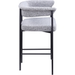 Meridian Furniture Malin Grey Boucle Fabric Counter Stool (Set of 2)