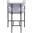 Meridian Furniture Malin Grey Boucle Fabric Counter Stool (Set of 2)