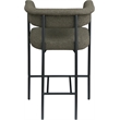 Meridian Furniture Malin Olive Boucle Fabric Counter Stool (Set of 2)