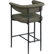 Meridian Furniture Malin Olive Boucle Fabric Counter Stool (Set of 2)