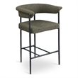 Meridian Furniture Malin Olive Boucle Fabric Counter Stool (Set of 2)