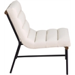 Meridian Furniture Burke Cream Vegan Leather Accent Chair