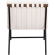 Meridian Furniture Burke Cream Vegan Leather Accent Chair