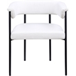 Meridian Furniture Malin Cream Linen Textured Fabric Dining Chair (Set of 2)
