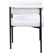 Meridian Furniture Malin Cream Linen Textured Fabric Dining Chair (Set of 2)