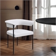 Meridian Furniture Malin Cream Linen Textured Fabric Dining Chair (Set of 2)