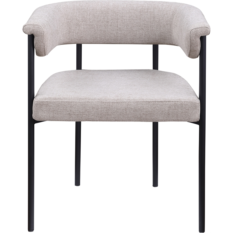 Meridian Furniture Malin Taupe Linen Textured Fabric Dining Chair (Set of 2)