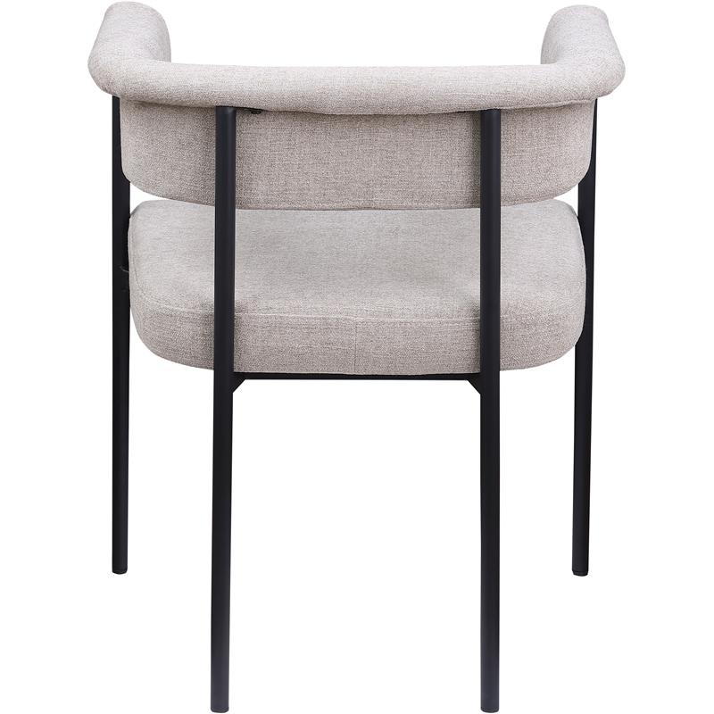 Meridian Furniture Malin Taupe Linen Textured Fabric Dining Chair (Set of 2)