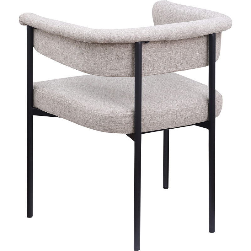 Meridian Furniture Malin Taupe Linen Textured Fabric Dining Chair (Set of 2)