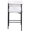 Meridian Furniture Malin Cream Linen Textured Fabric Counter Stool (Set of 2)