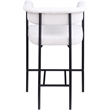 Meridian Furniture Malin Cream Linen Textured Fabric Counter Stool (Set of 2)