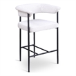 Meridian Furniture Malin Cream Linen Textured Fabric Counter Stool (Set of 2)
