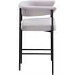 Meridian Furniture Malin Grey Linen Textured Fabric Counter Stool (Set of 2)