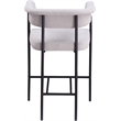 Meridian Furniture Malin Grey Linen Textured Fabric Counter Stool (Set of 2)