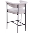Meridian Furniture Malin Grey Linen Textured Fabric Counter Stool (Set of 2)