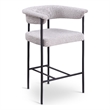 Meridian Furniture Malin Grey Linen Textured Fabric Counter Stool (Set of 2)