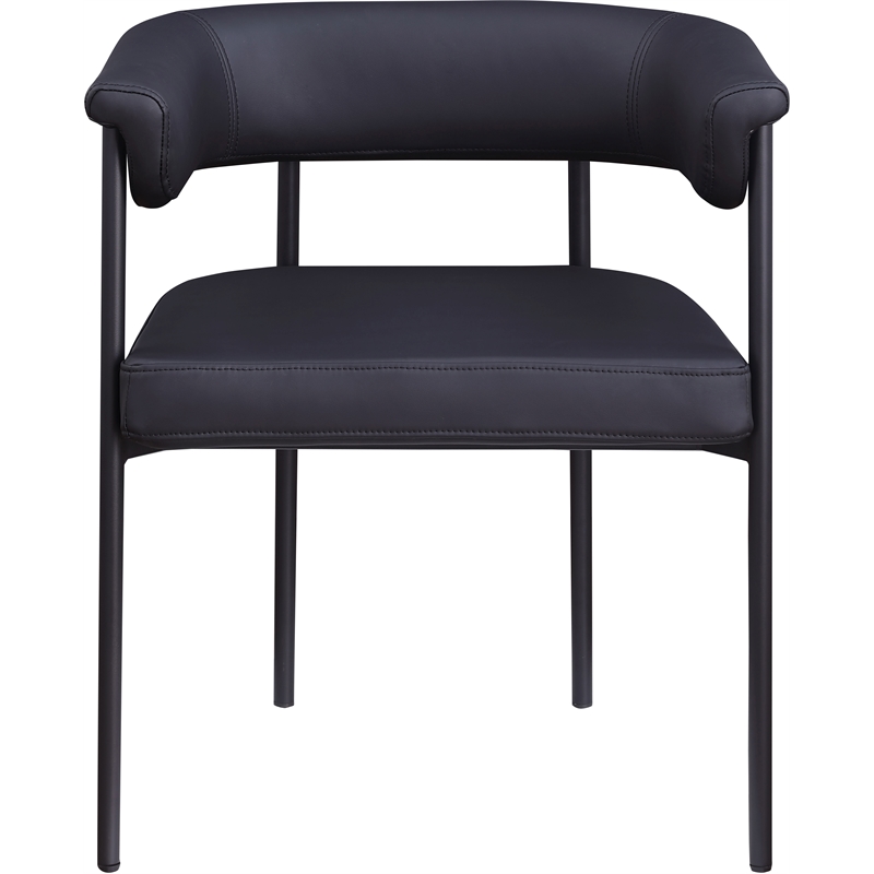Meridian Furniture Malin Black Vegan Leather Dining Chair (Set of 2)