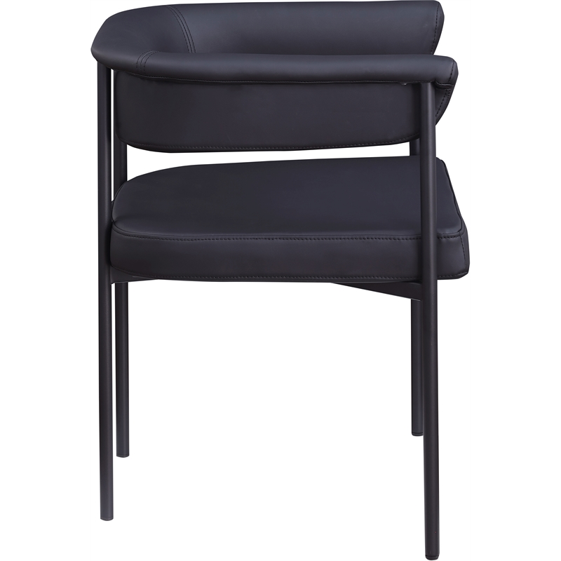 Meridian Furniture Malin Black Vegan Leather Dining Chair (Set of 2)