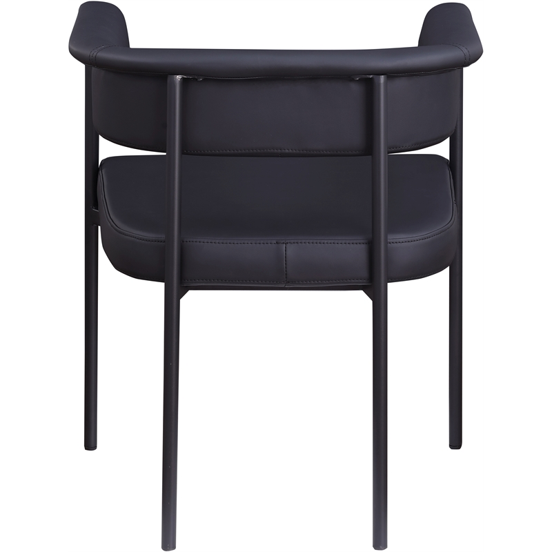 Meridian Furniture Malin Black Vegan Leather Dining Chair (Set of 2)