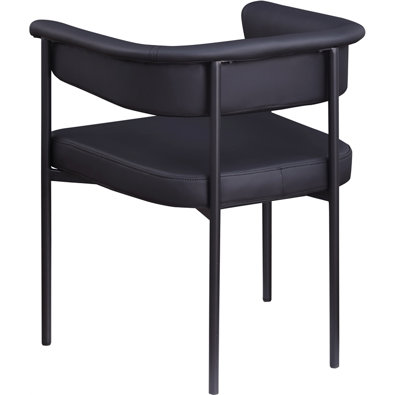 Meridian Furniture Malin Black Vegan Leather Dining Chair (Set of 2)