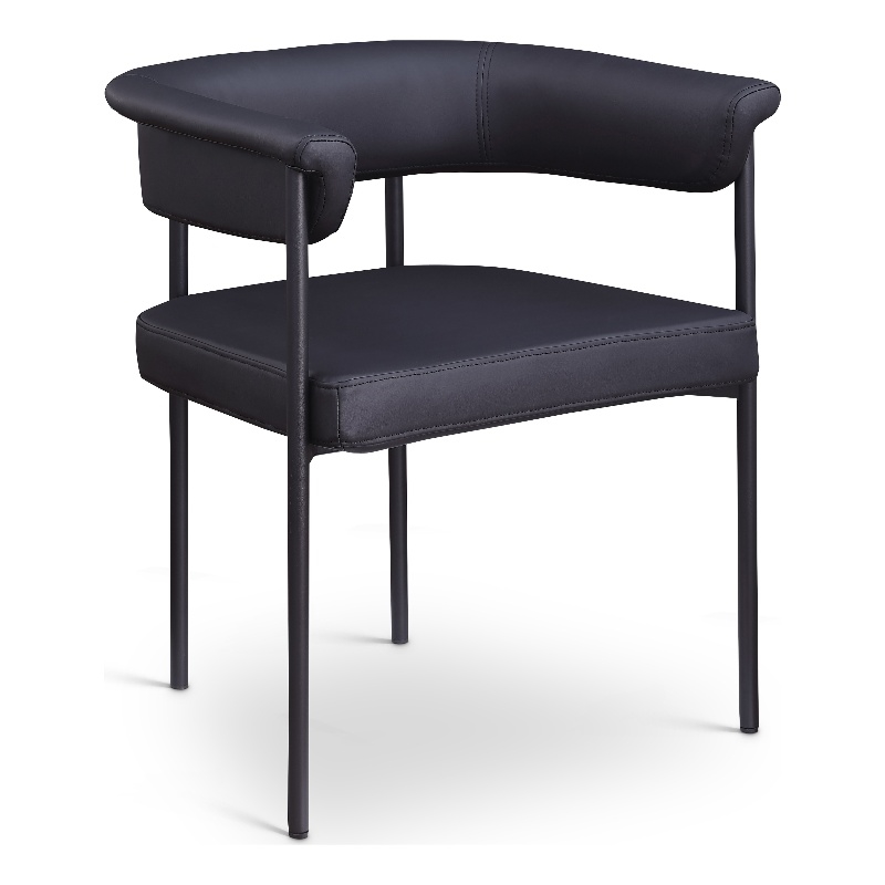 Meridian Furniture Malin Black Vegan Leather Dining Chair (Set of 2)