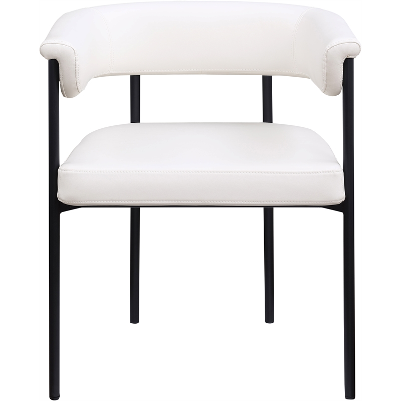Meridian Furniture Malin Cream Vegan Leather Dining Chair (Set of 2)