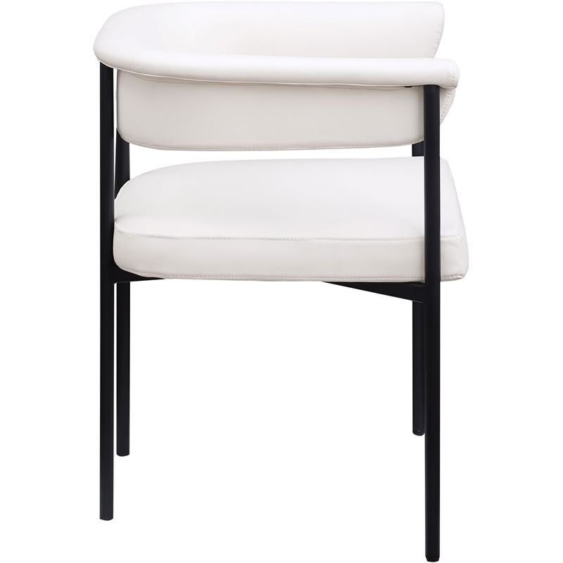 Meridian Furniture Malin Cream Vegan Leather Dining Chair (Set of 2)