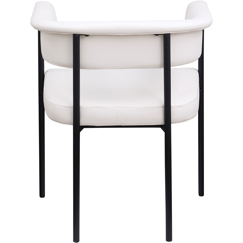 Meridian Furniture Malin Cream Vegan Leather Dining Chair (Set of 2)