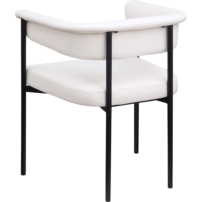 Meridian Furniture Malin Cream Vegan Leather Dining Chair (Set of 2)
