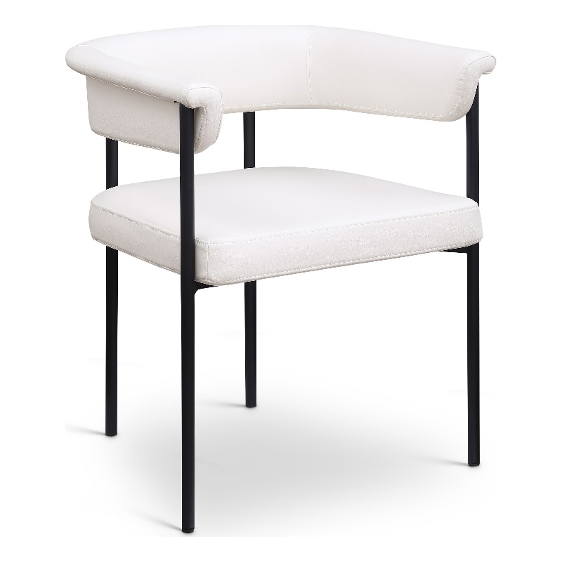 Meridian Furniture Malin Cream Vegan Leather Dining Chair (Set of 2)