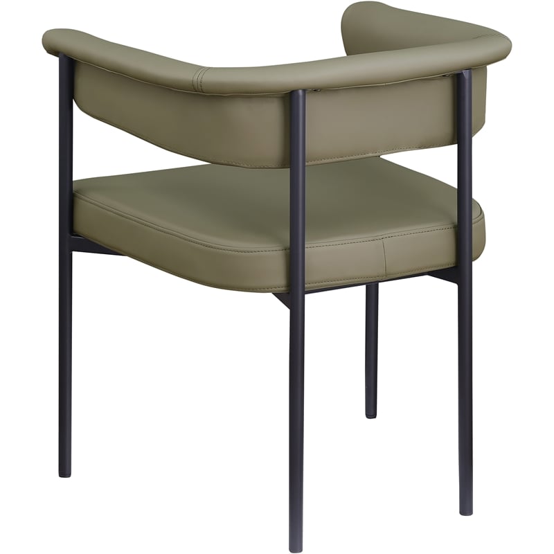 Meridian Furniture Malin Olive Vegan Leather Dining Chair (Set of 2)